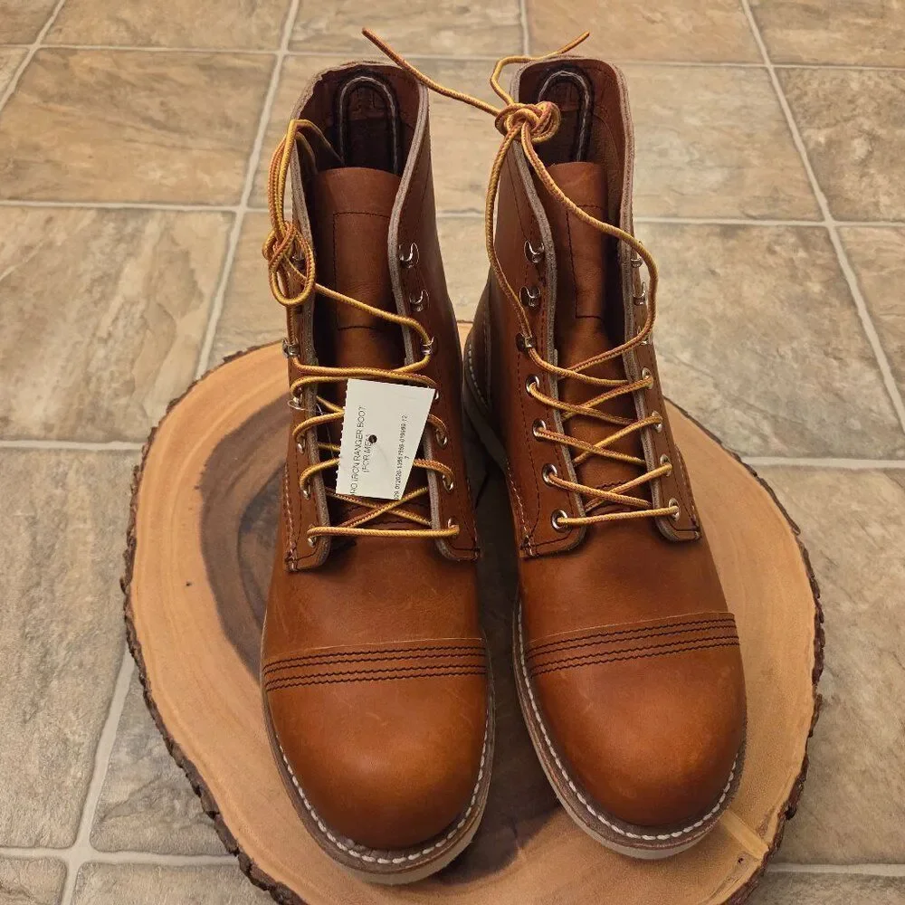 Red Wing Iron Ranger Traction Tred Mens Boot Size 7.5 Oro Legacy Leather 6 Inch